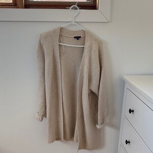Dynamite Light Tan Open-Front Cardigan